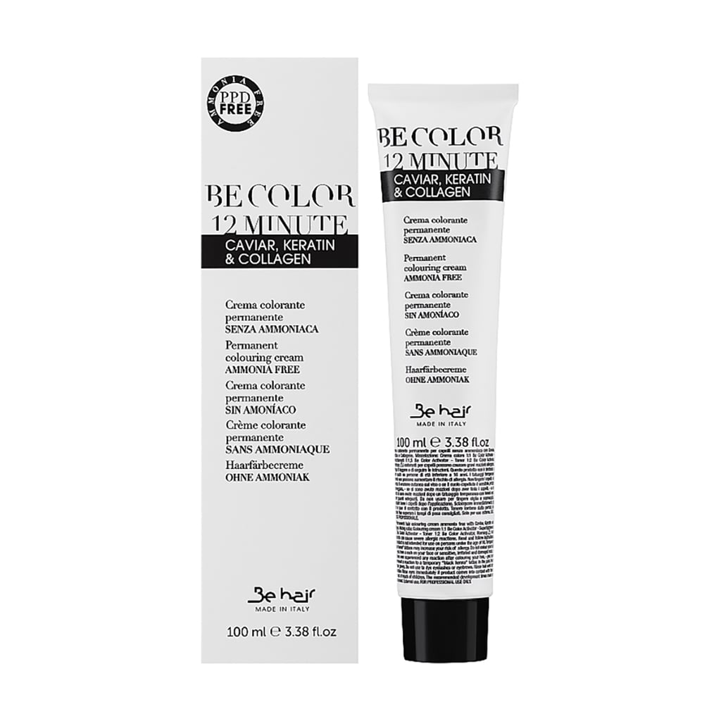 Напівперманентна крем-фарба для волосся Be Hair Be Color Permanent Colouring Cream 12 Minute 1.0 Black, 100 мл